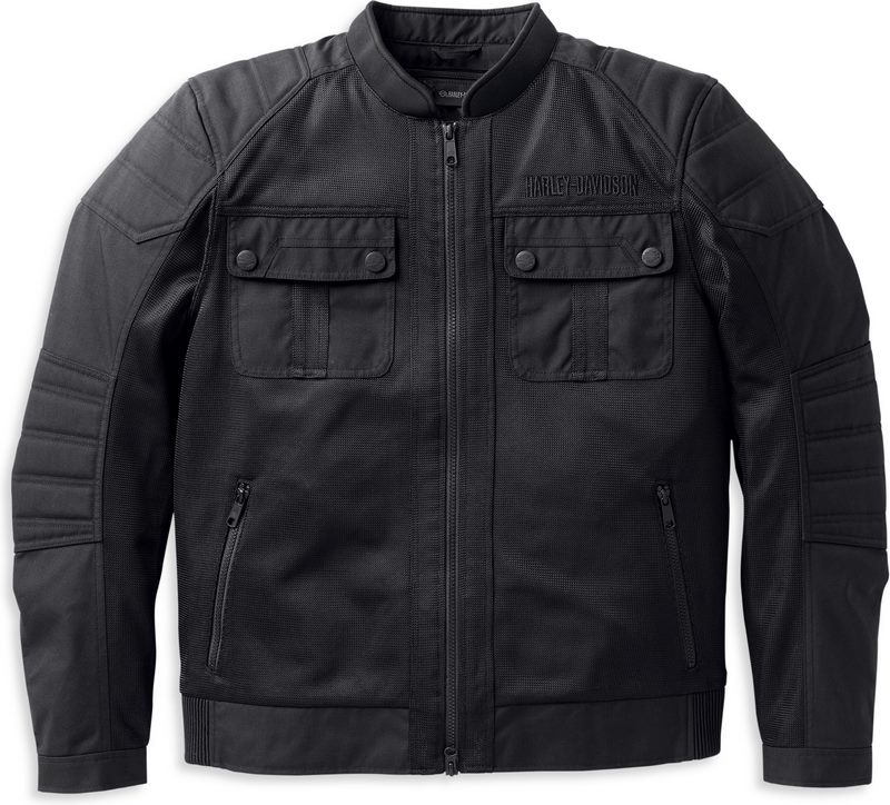 Harley-Davidson Men'S Zephyr Mesh Jacket W/ Zip-Out Liner- Black | 98130-22EM
