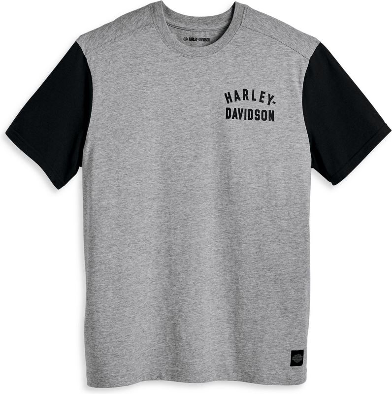 Harley-Davidson Men'S Staple Colorblock Tee- Colorblock-Design-Heather Grey | 96046-23VM