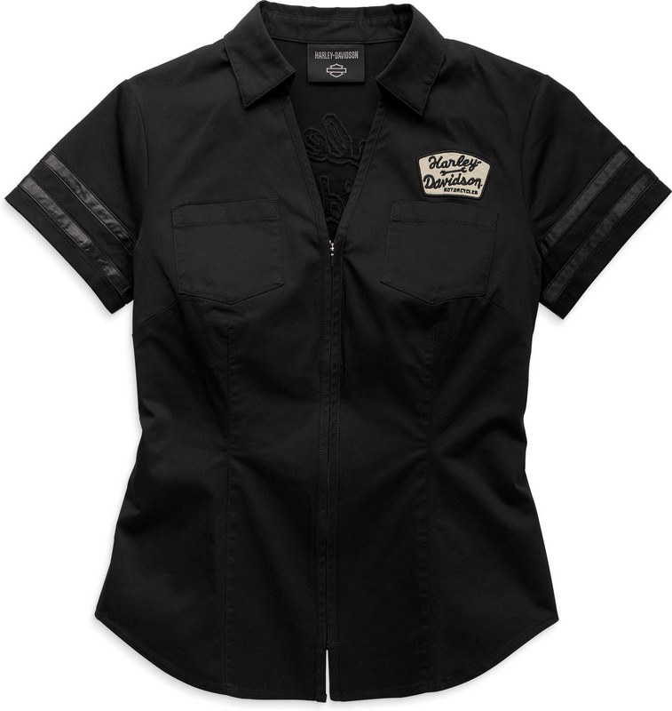 Harley-Davidson Shirt-Woven- Black Beauty | 96267-23VW|ワンダーテック