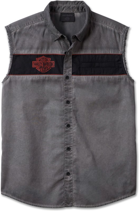 Harley-Davidson Blowout-Woven- Colorblock-Design-Blackened Pearl | 99005-23VM|ワンダーテック