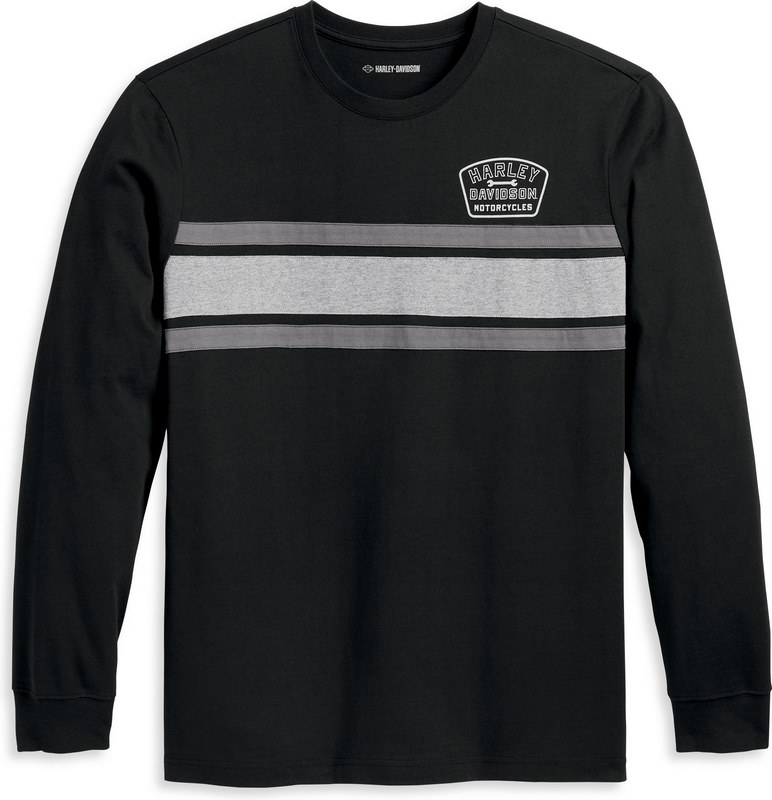 Harley-Davidson Tee-Knit- Colorblock-Design-Black Beauty | 96097-23VM