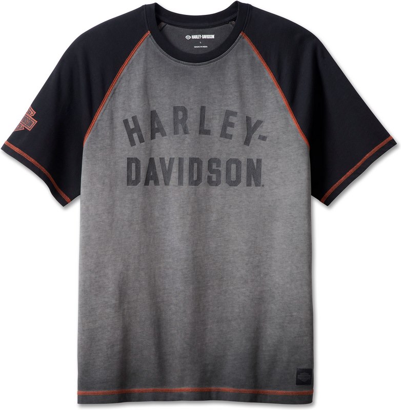Harley-Davidson Men'S Iron Bond Raglan Tee- Colorblock-Design-Light Grey | 99001-23VM