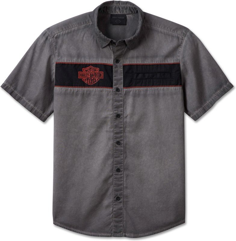 Harley-Davidson Men'S Iron Bond Shirt- Colorblock-Design-Blackened Pearl | 99004-23VM 25,725円