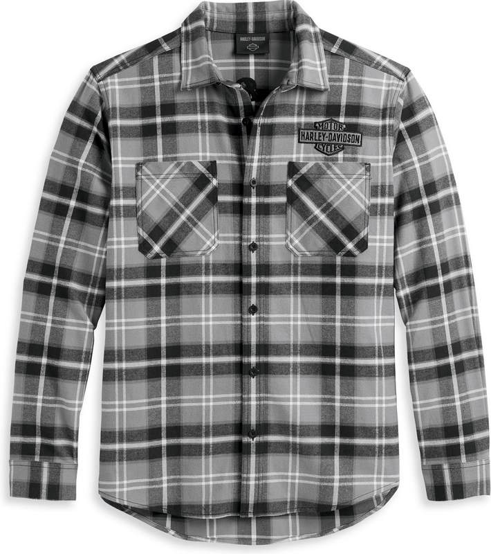 Harley-Davidson Men'S Milwaukee Shirt- Grey Plaid | 96372-23VM｜ワンダーテック
