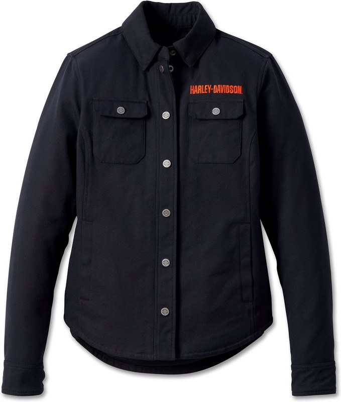 Harley-Davidson Women'S Operative Riding Shirt Jacket- Black | 98110-23EW