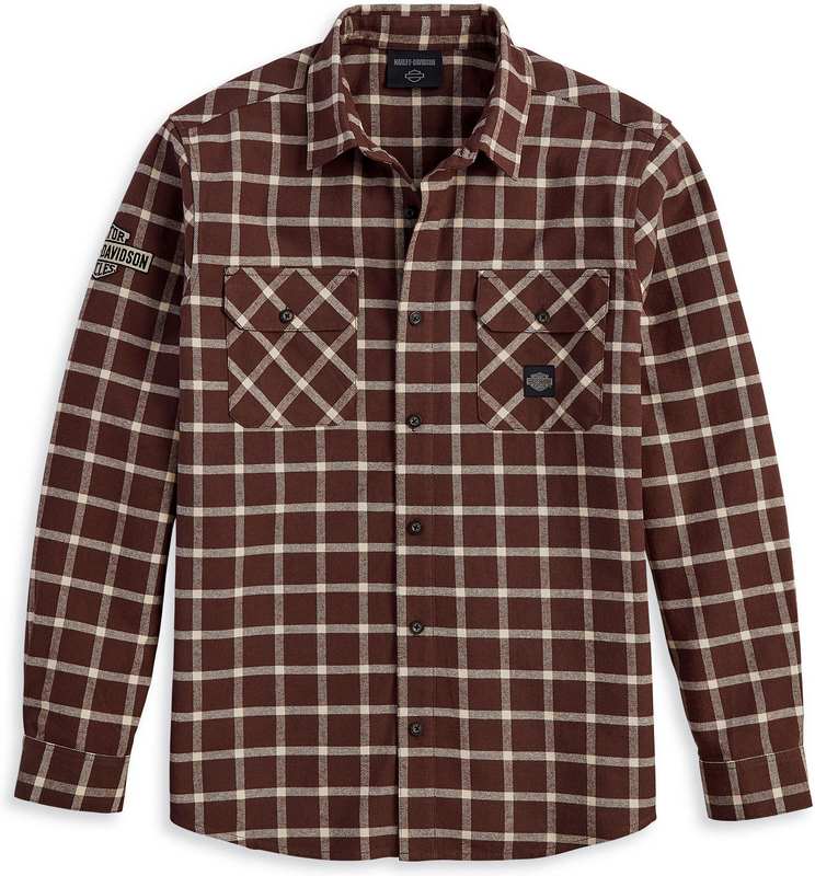 Harley-Davidson Shirt-Woven- Brown Plaid | 96374-23VM｜ワンダーテック 26,353円