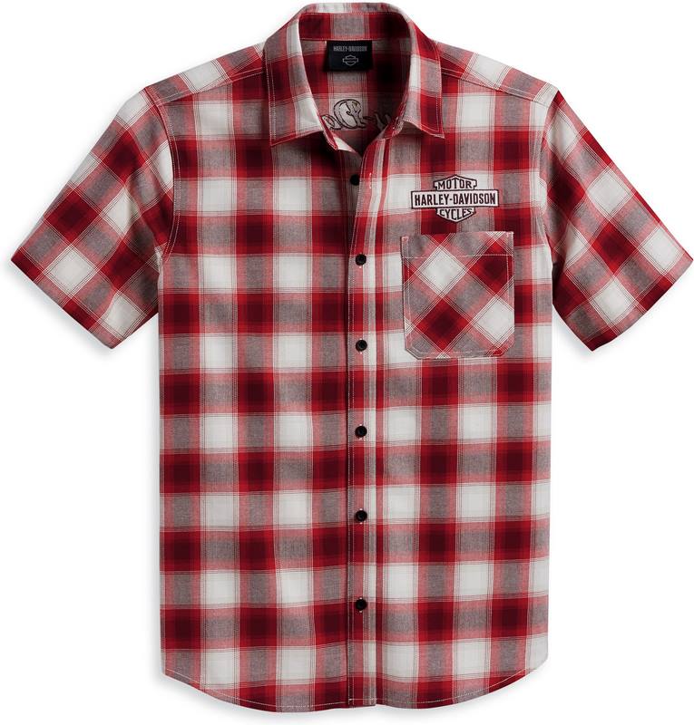 Harley-Davidson Shirt-Woven- Red Checkered | 96385-23VM｜ワンダーテック