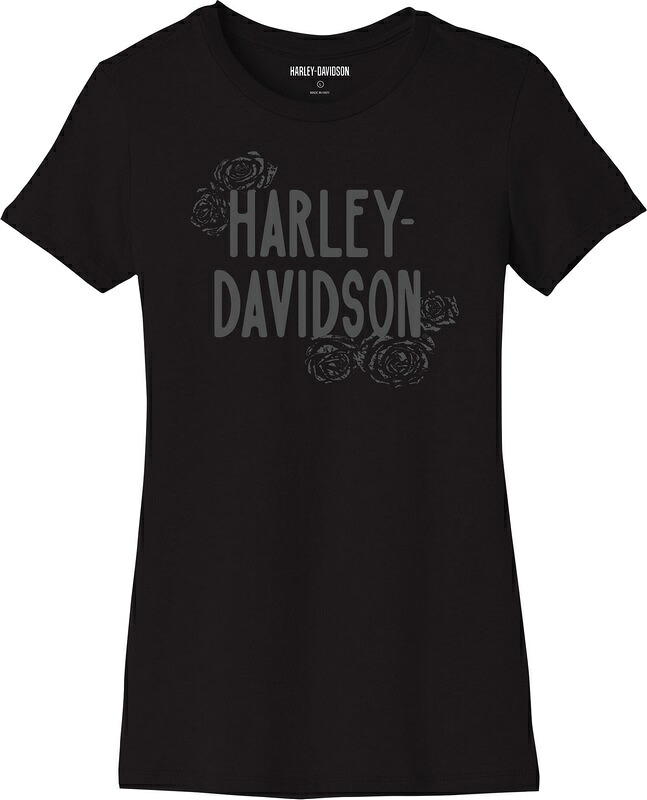 Harley-Davidson Women'S Forever Roses Tee- Black Beauty | 96439-23VW｜ワンダーテック