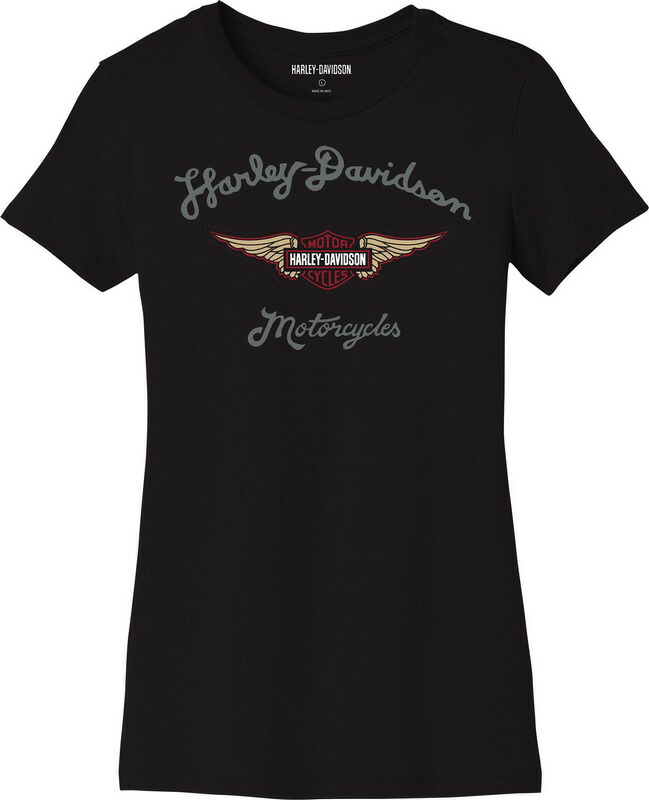 Harley-Davidson Women'S Forever Silver Wing Tee- Black Beauty | 96431-23VW