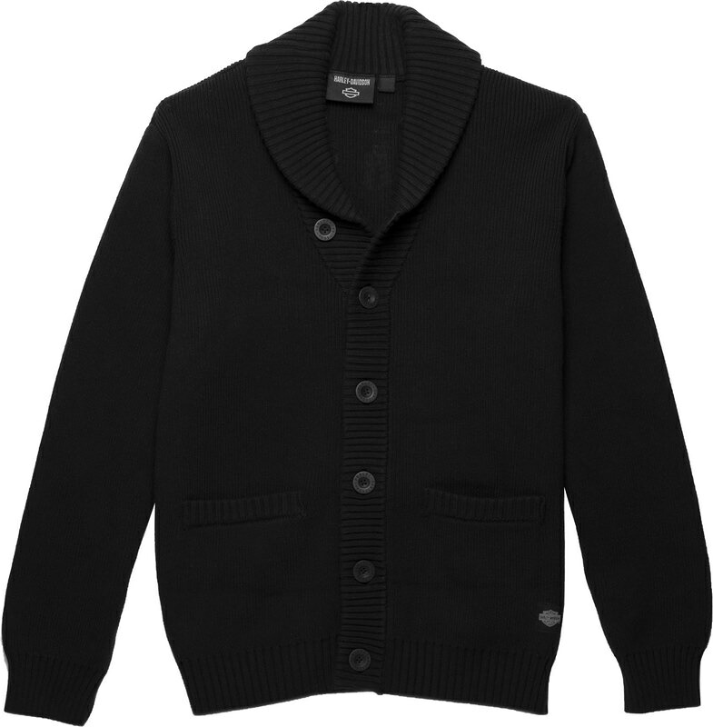 Harley-Davidson Staple Cardigan For Men- Black Beauty | 96313-23VM