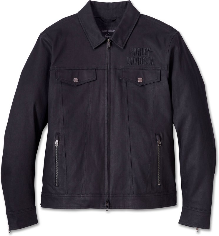 Harley-Davidson Men'S Layering System Trucker Riding Jacket- Black | 98124-23VM|ワンダーテック