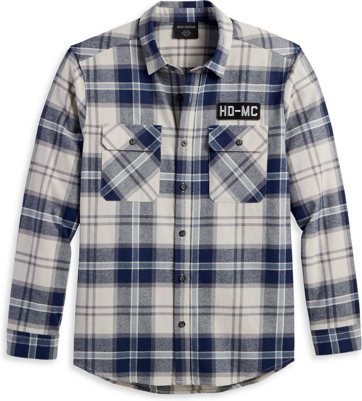 Harley-Davidson Shirt-Woven- Blue Plaid | 96382-23VM|ワンダーテック