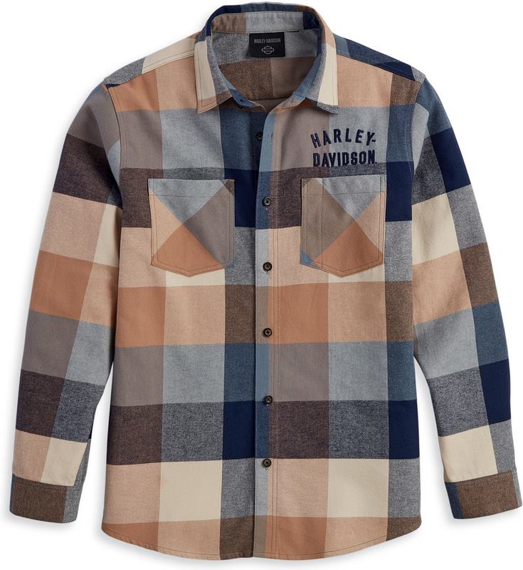 Harley-Davidson Men'S Country Roads Flannel- Warmes Multi-Plaid | 96365-23VM