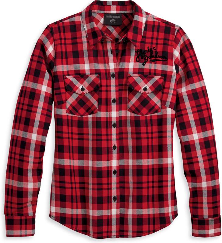 Harley-Davidson Shirt-Woven- YD Plaid-Chili Pepper | 96476-23VW