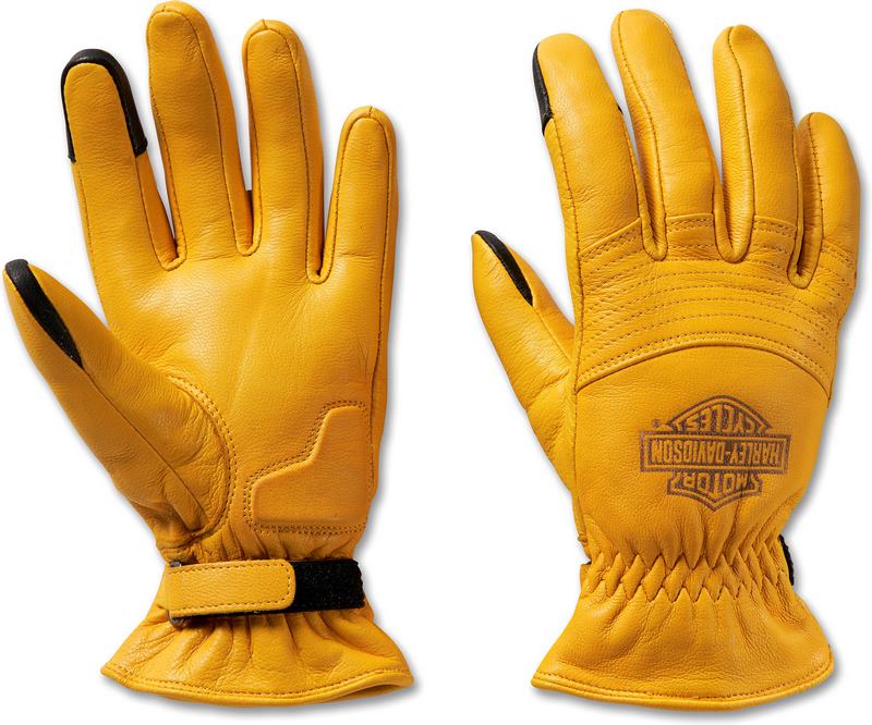 Harley-Davidson Women'S Helm Leather Work Gloves- Natural | 98153-23VW