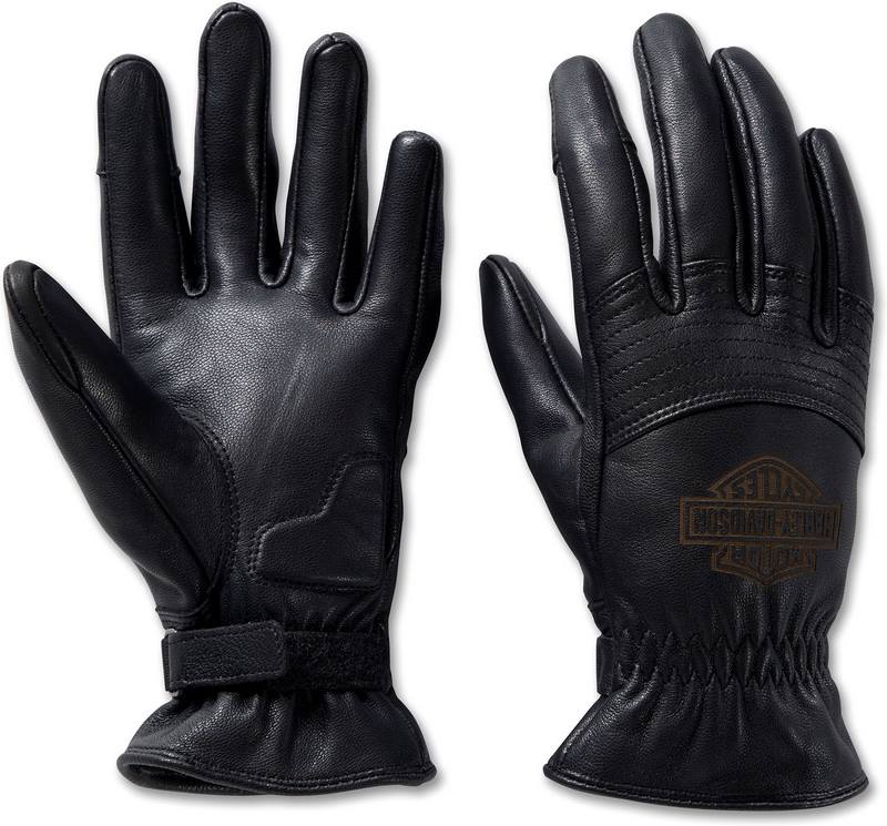 Harley-Davidson Women\'S Helm Leather Work Gloves- Black | 98152-23VW|ワンダーテック