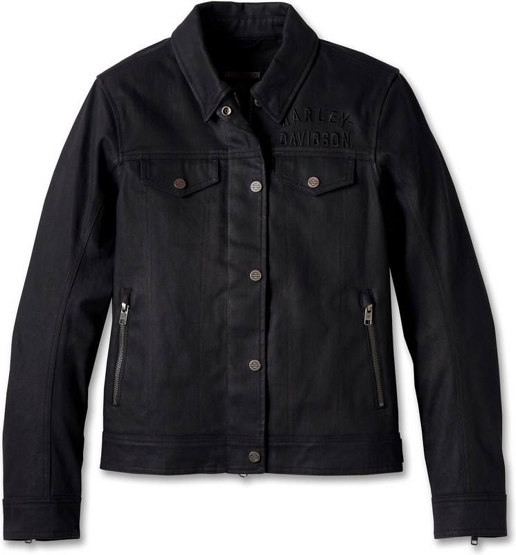 Harley-Davidson Women'S Layering System Trucker Riding Jacket- Black | 98142-23VW