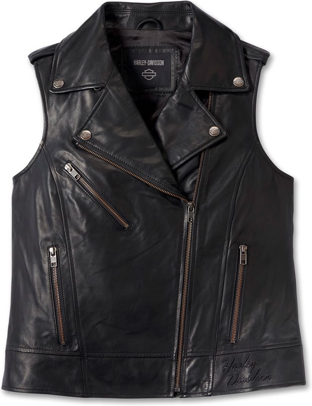 楽天市場】Harley-Davidson Foster Leather Vest- Black | 98090-15VM