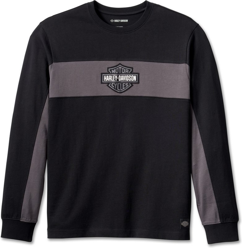 Harley-Davidson Tee-Knit- Colorblock-Design-Black Beauty | 96584-23VM|ワンダーテック