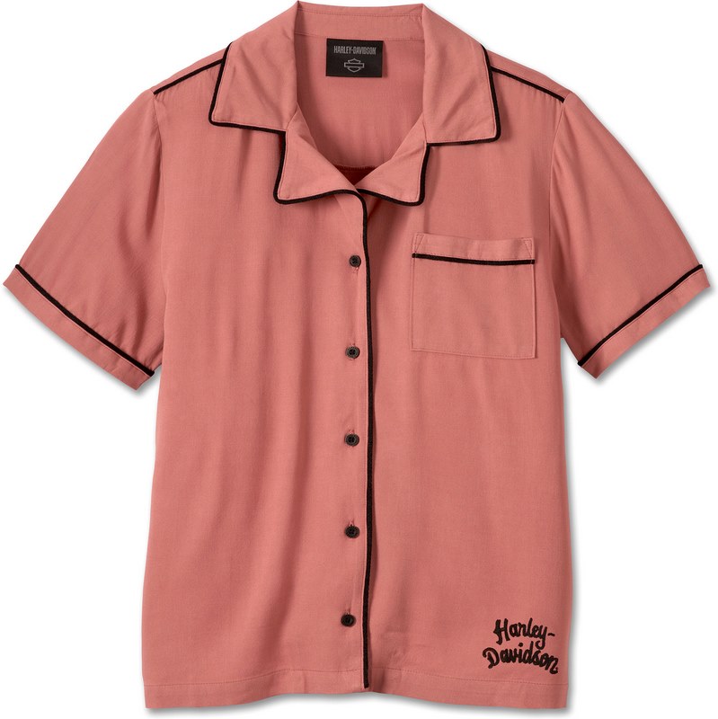 Harley-Davidson Shirt-Woven- Light Mahogany | 96754-23VW