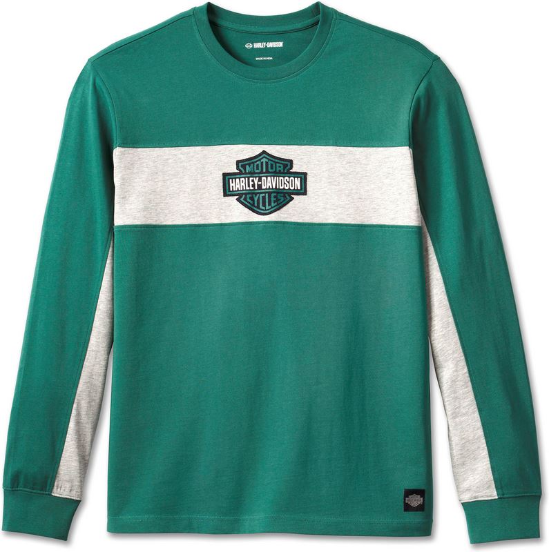 Harley-Davidson Tee-Knit- Colorblock-Design-Bistro Green | 96585-23VM|ワンダーテック