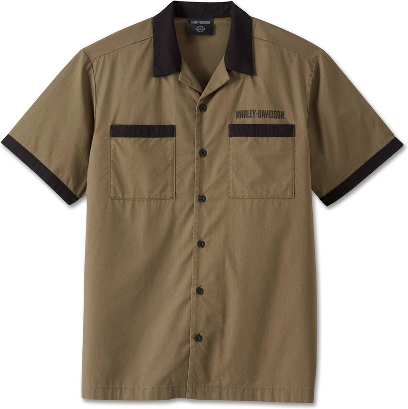Harley-Davidson Shirt-Woven- Grape Leaf | 96871-23VM