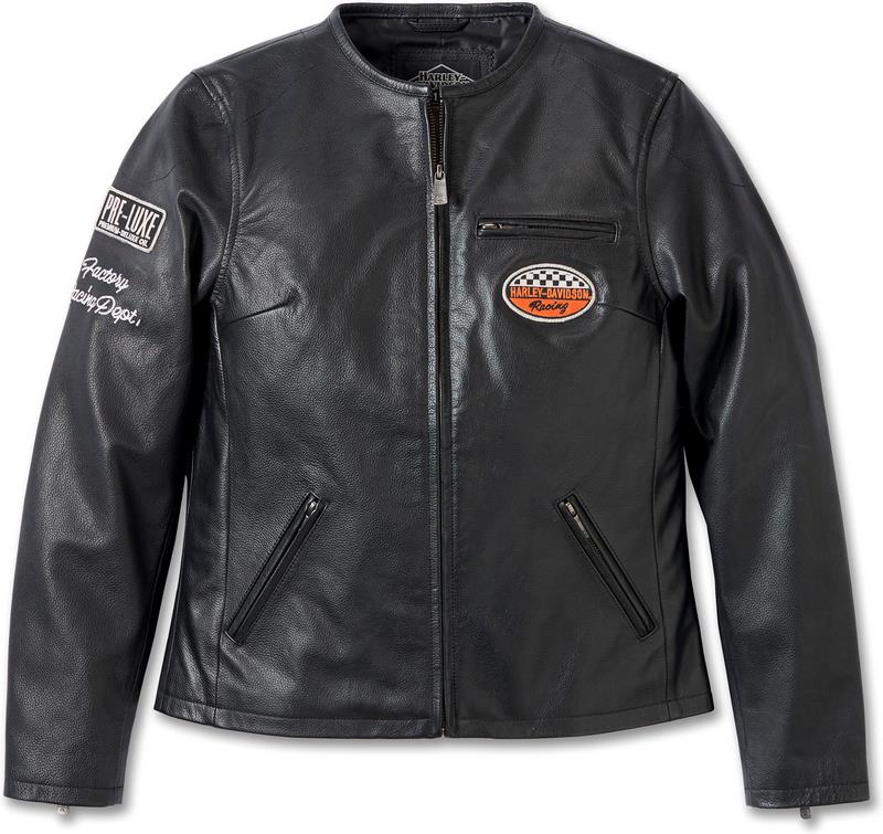 Harley-Davidson Women'S 120Th Anniversary Cafe Racer Leather Jacket- Black | 97052-23VW