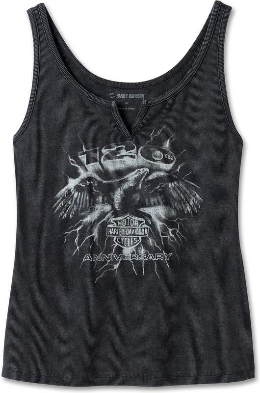 Harley-Davidson Women'S 120Th Anniversary Notch Neck Tank- Black Beauty | 97554-23VW