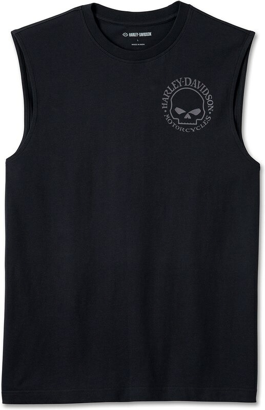 Harley-Davidson Men'S Willie G Skull Muscle Tee- Black Beauty | 99052-24VM