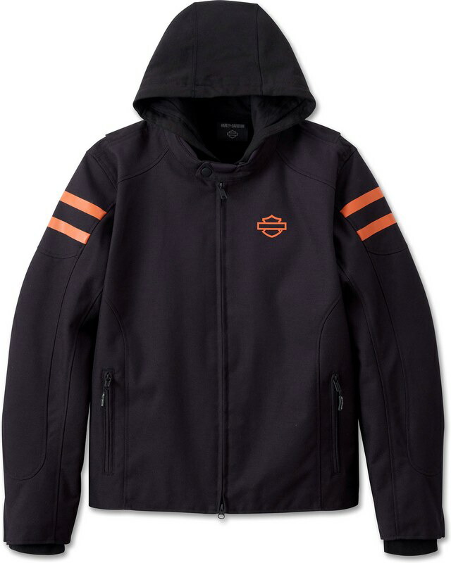 Harley-Davidson Men'S Ovation 3-In-1 Textile Riding Jacket- Black Beauty/Vintage Orange | 98102-24EM 73,370円