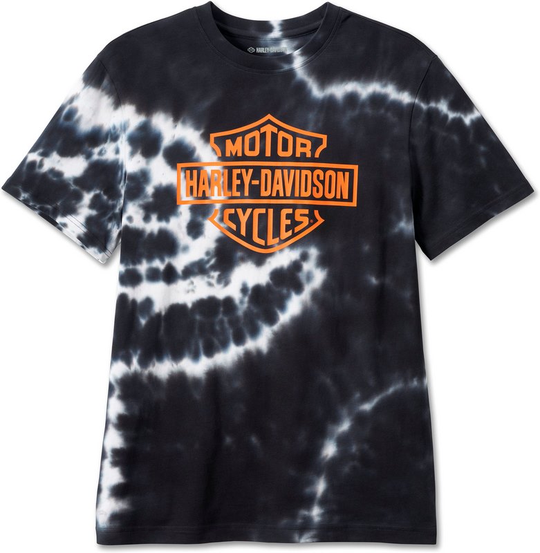 Harley-Davidson Men'S Bar & Shield Tie Dye Tee- Black Beauty | 96044-24VM|ワンダーテック