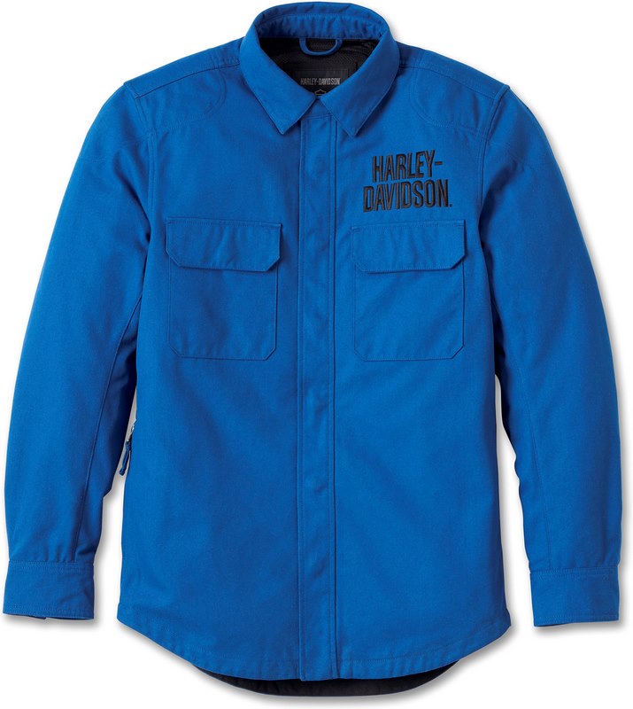 Harley-Davidson Men'S Operative Riding Shirt Jacket- True Blue | 98137-24VM