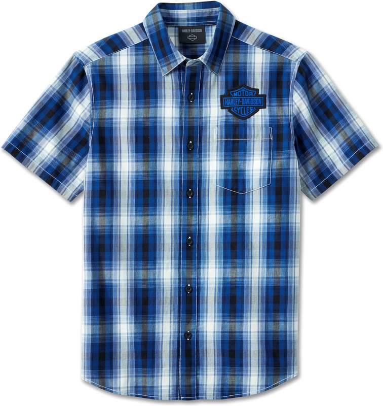 Harley-Davidson Shirt-Woven- Blue Plaid | 96097-24VM|ワンダーテック