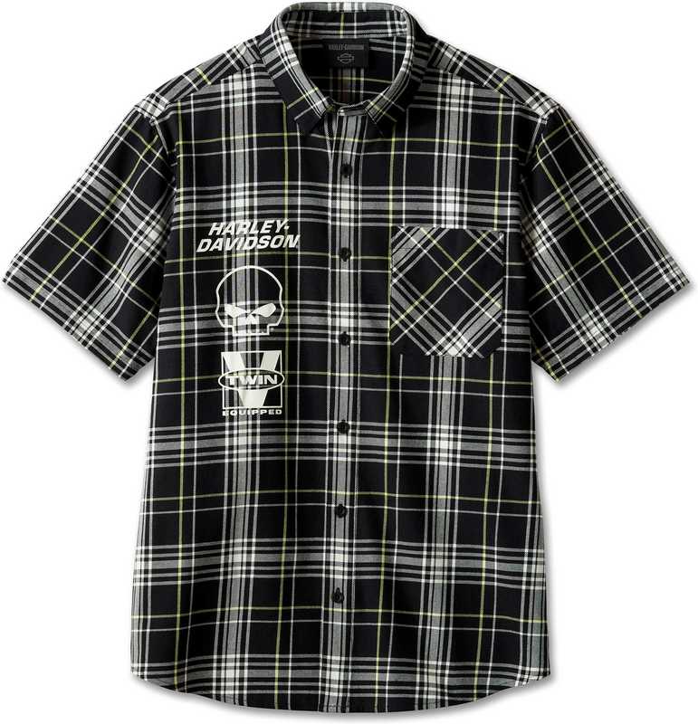 Harley-Davidson Shirt-Woven- Black Plaid | 96229-24VM