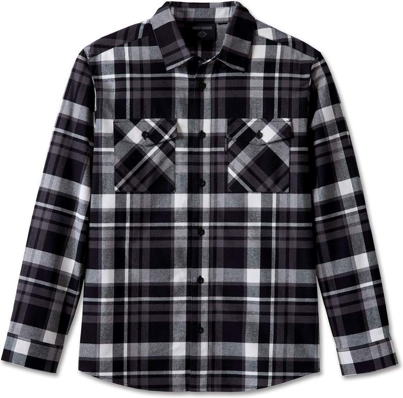 Harley-Davidson Essence Shirt For Men- Black Plaid | 96217-24VM