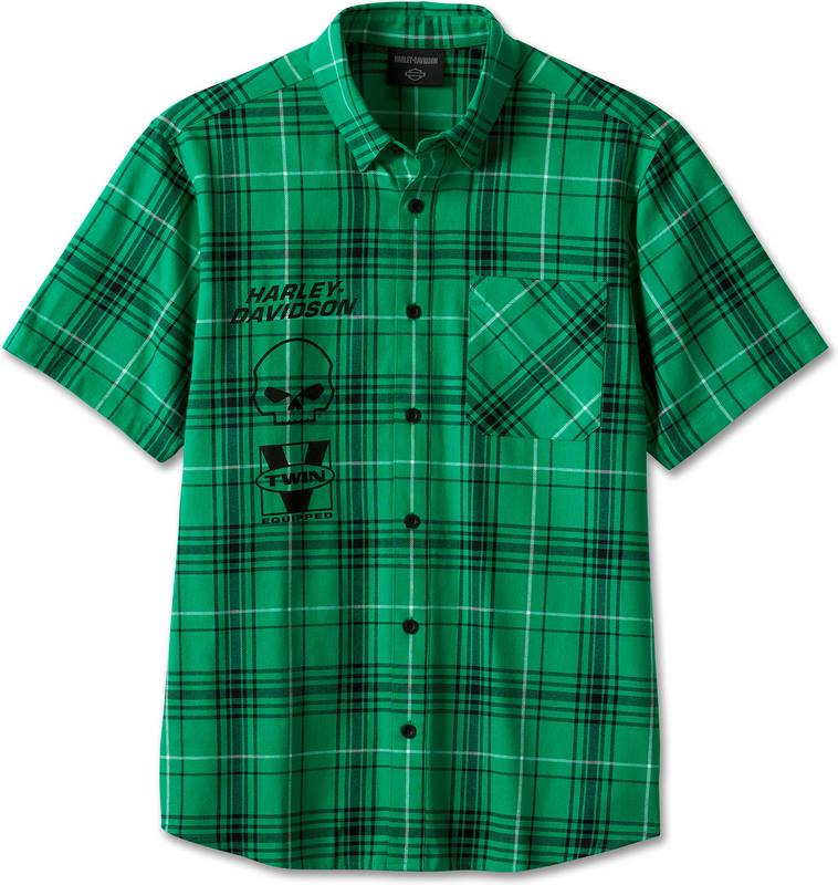 Harley-Davidson Shirt-Woven- Green Plaid | 96230-24VM｜ワンダーテック