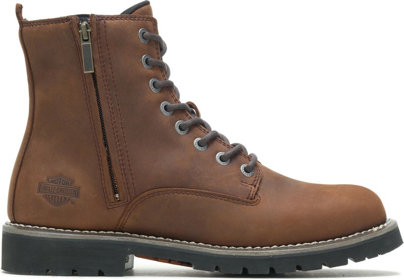 Harley-Davidson Winslow lace-up boots for men- Brown | 99509-24EM|ワンダーテック