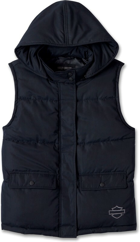 Harley-Davidson Women'S Bar & Shield Quilted Vest- Black Beauty | 97434-24VW｜ワンダーテック