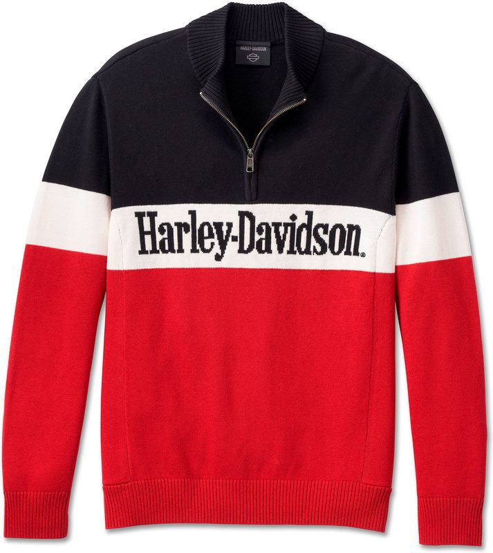 Harley-Davidson Sweater-Knit- Colorblock-Design-Chili Pepper | 96190-24VM｜ワンダーテック 36,205円