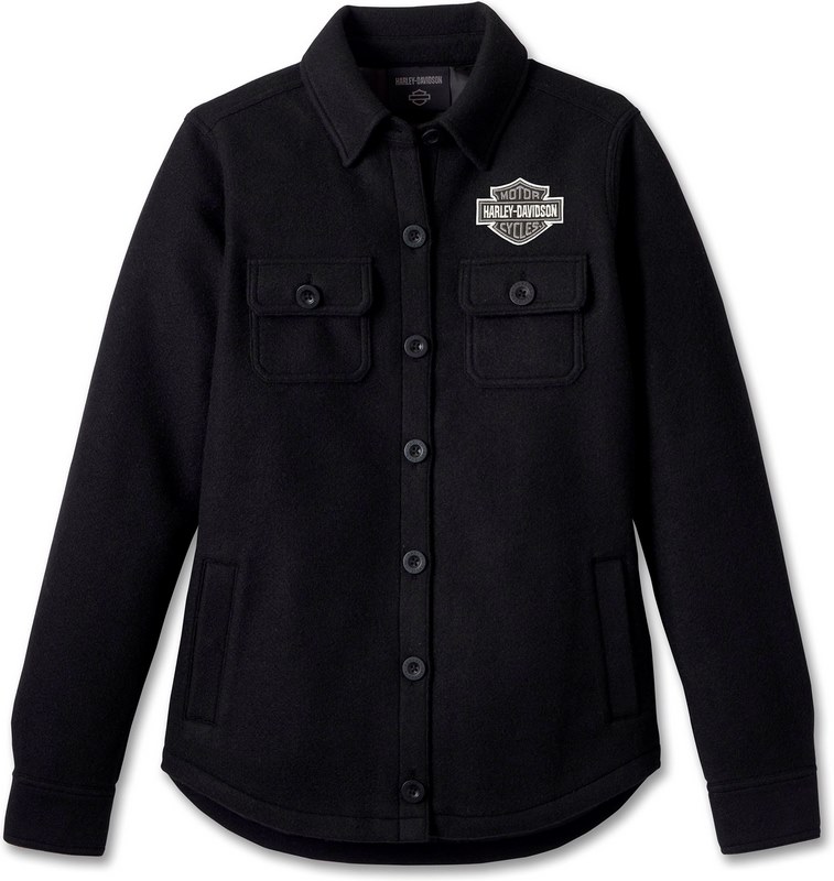 Harley-Davidson Shirt Jacket-Knit- Black Beauty | 96275-24VW|ワンダーテック