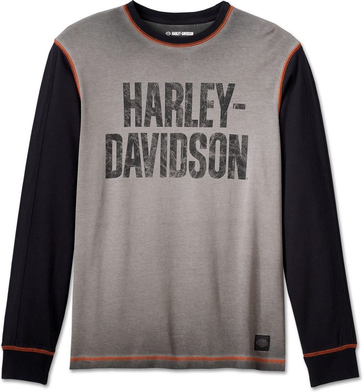 Harley-Davidson Tee-Knit- Colorblock-Design-Harley Black | 99181-24VM|ワンダーテック