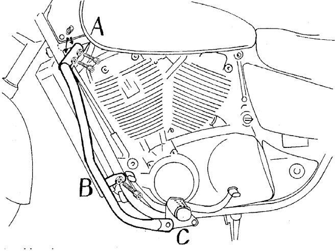 ヘプコ＆ベッカー エンジンプロテクションバー クロム Honda VT 1100 C3 Shadow | 501118 00 02｜ワンダーテック