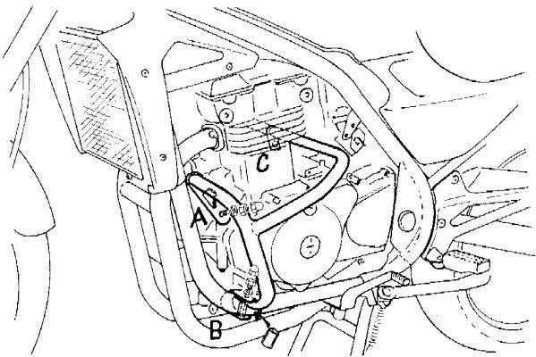 ヘプコ＆ベッカー エンジンプロテクションバー ブラック Kawasaki ER-5 from 1997 | 501212 00 01｜ワンダーテック