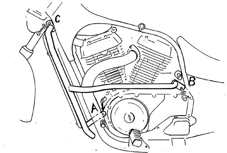 ヘプコ＆ベッカー エンジンプロテクションバー - クロム Suzuki VS 750 / 800 | 501303 00 02｜ワンダーテック