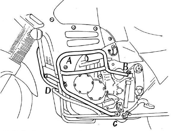 ヘプコ＆ベッカー エンジンプロテクションバー ブラック Triumph Tiger until 1998 | 501700 00 01