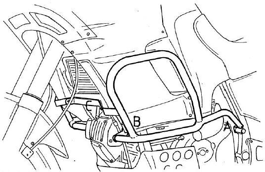 ヘプコ＆ベッカー エンジンプロテクションバー ブラック for Cagiva Elefant 750 i.e. /GT /AC /Elefant 90