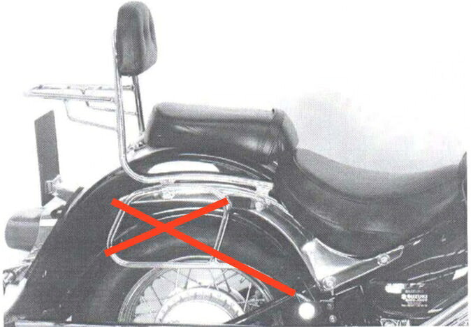 ヘプコ＆ベッカー シーシーバー (リアラック付) ブラック Suzuki VL 800 Intruder / LC Volusia / C 800 Int