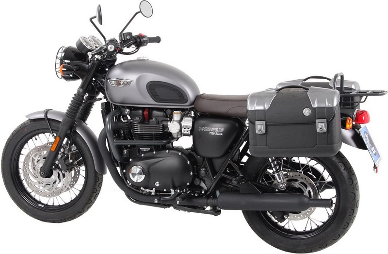 ヘプコ＆ベッカー C-Bow シーボウ サイドキャリア クロム Triumph Bonneville T 100 / ブラック from 2017｜ワンダーテック