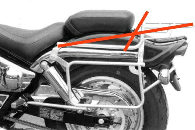 ヘプコ＆ベッカー サイドキャリア パーマネントマウント クロム Suzuki VZ 800 Marauder | 650386 00 02
