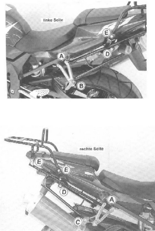 ヘプコ＆ベッカー チューブトップケースキャリア ブラック Yamaha YZF-R1 (2002-2004) | 6504501 01 01｜ワンダーテック